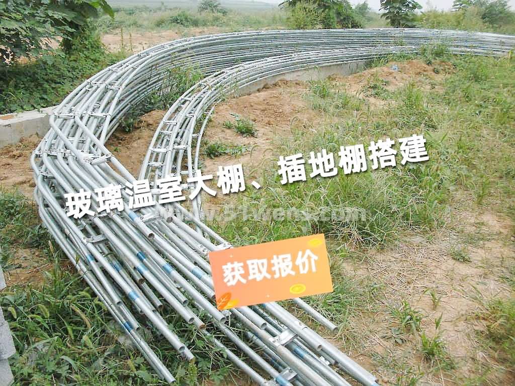 玻璃温室大棚、插地棚搭建